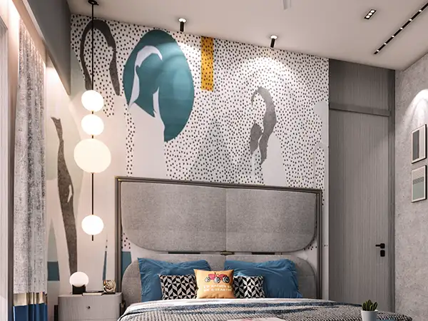 Wallpaper Design Ideas, types of wallpaper, fabric wallpaper, textured wallpaper, Nature-Inspired wallpaper, Colourful Geometric Wallpaper